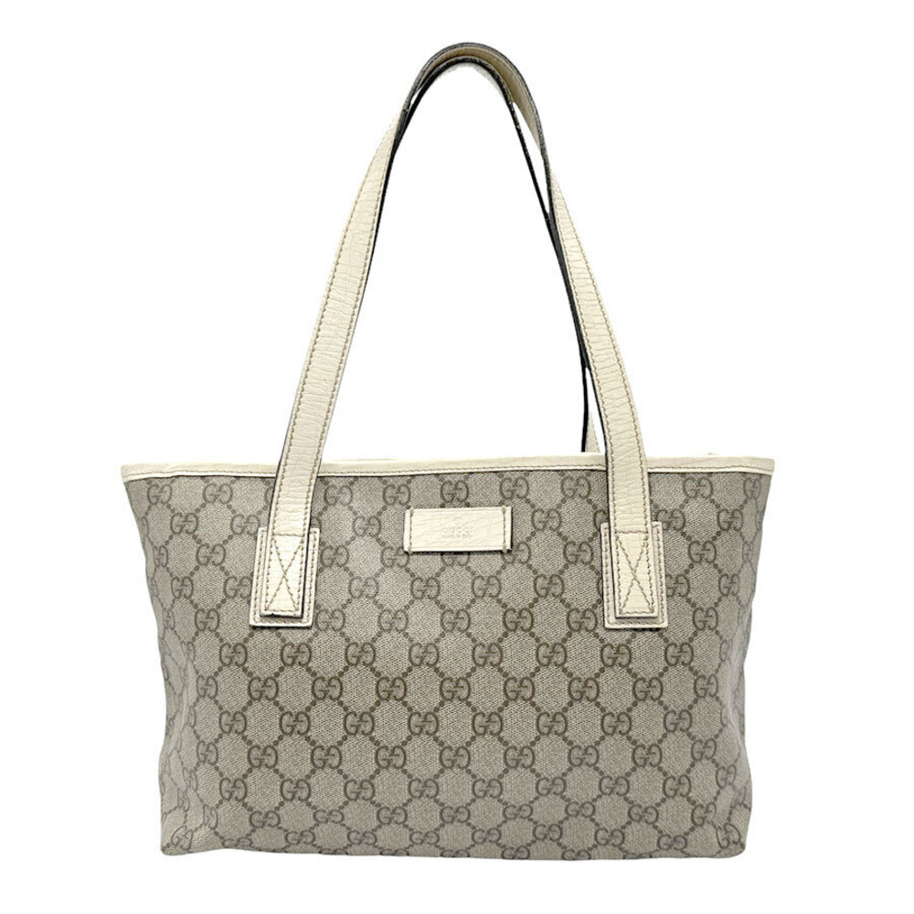 Gucci Handbag GG Supreme Canvas Ivory White Brown